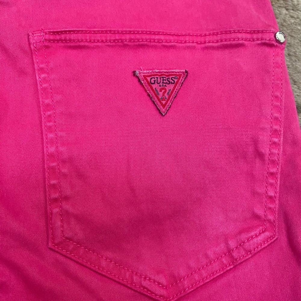 Guess Hot Pink Skinny Straight Leg Jeans - Picture 13 of 14